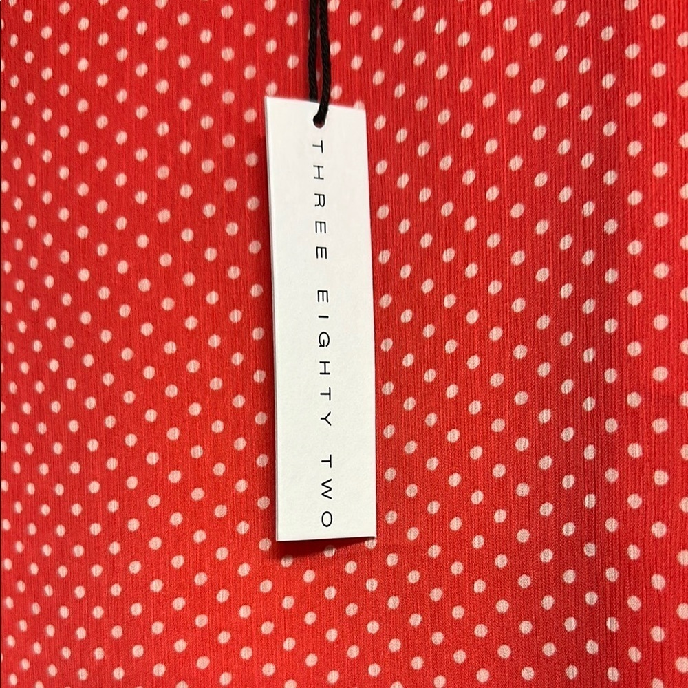 Three Eighty Two Red Polka Dot flowy dress - Picture 4 of 11